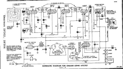 DF306 Ch= DF; Emerson Radio & (ID = 285107) Radio