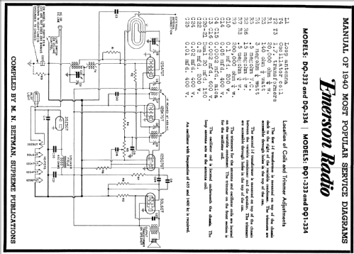 DQ1-333 Ch= DQ1; Emerson Radio & (ID = 67794) Radio