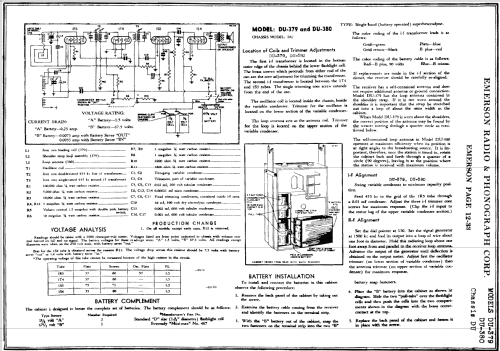 379 Personal Radio Ch= DU; Emerson Radio & (ID = 875539) Radio