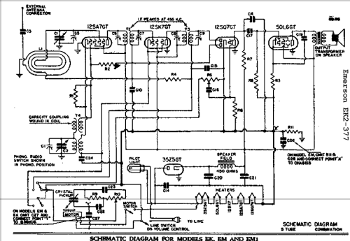 EK2-377 Ch= EK; Emerson Radio & (ID = 285495) Radio