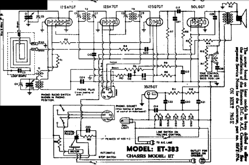 ET383 Ch= ET; Emerson Radio & (ID = 285780) Radio