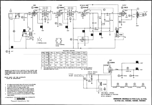 G-1704A Lifetimer I Ch= 120580; Emerson Radio & (ID = 559137) Radio