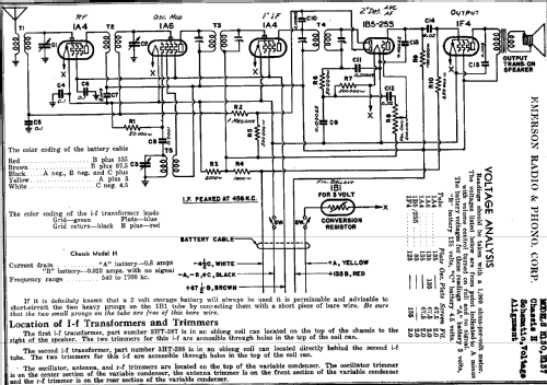 H-137 Ch= H; Emerson Radio & (ID = 286464) Radio