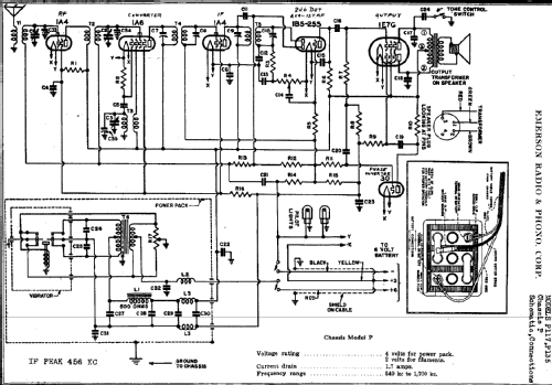 P-135 Ch= P; Emerson Radio & (ID = 286720) Radio