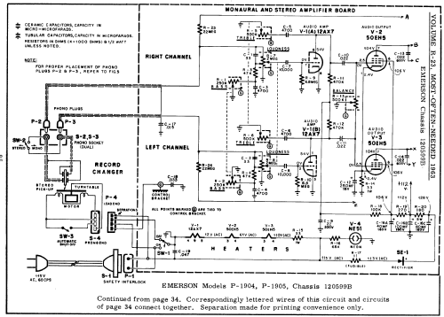 P-1905 Ch= 120599B; Emerson Radio & (ID = 169350) R-Player