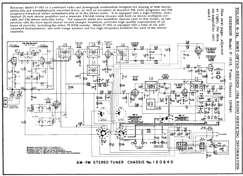 P-1913 Ch= 120640 + 120639 + 120647; Emerson Radio & (ID = 177373) Radio