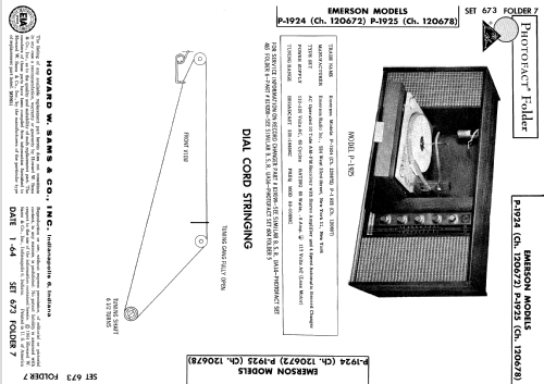 P-1924 Ch= 120672; Emerson Radio & (ID = 558495) Radio