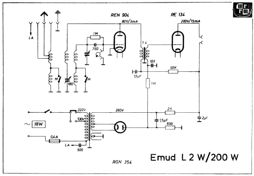 200W; Emud, Ernst Mästling (ID = 1961748) Radio