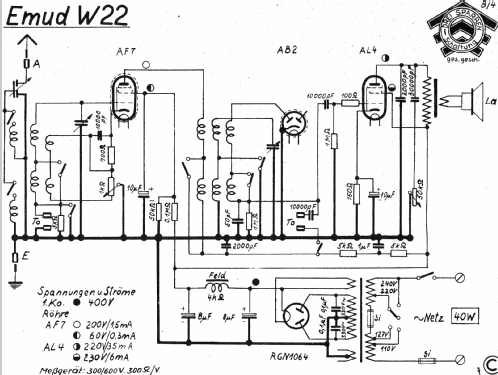 22W ; Emud, Ernst Mästling (ID = 918510) Radio