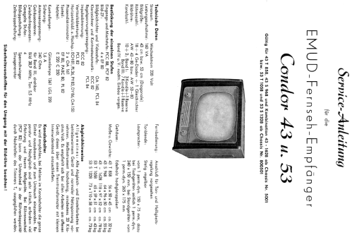 Condor 43T858; Emud, Ernst Mästling (ID = 1957673) Television