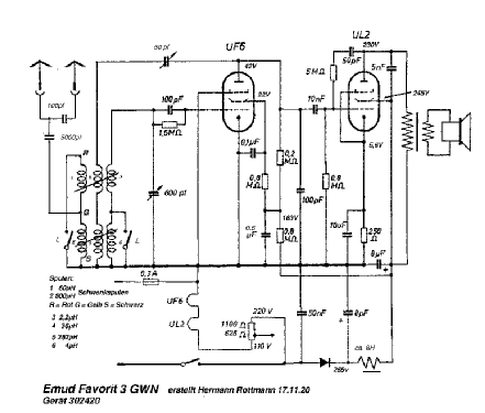 Favorit 3GWN; Emud, Ernst Mästling (ID = 2597236) Radio