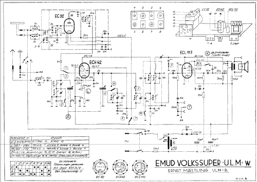 Volkssuper U.L.M W; Emud, Ernst Mästling (ID = 1317064) Radio