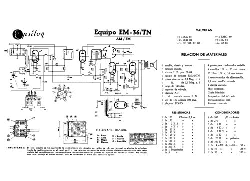 EM-36/TN AM/FM; Epsilon; Barcelona (ID = 2660300) Radio