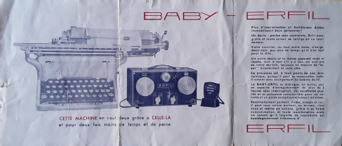 Magnétophone Baby ; Erfil; Paris (ID = 3010406) R-Player