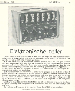 Electronic Counter 9908-03; Erres, Van der Heem (ID = 2719939) Equipment