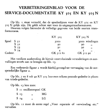 KY-505; Erres, Van der Heem (ID = 3075688) Radio