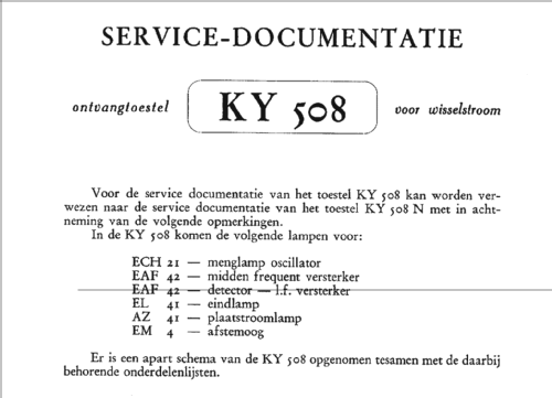 KY-508; Erres, Van der Heem (ID = 1446421) Radio