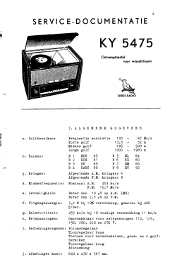 Radio-Fono KY-5475; Erres, Van der Heem (ID = 3046172) Radio