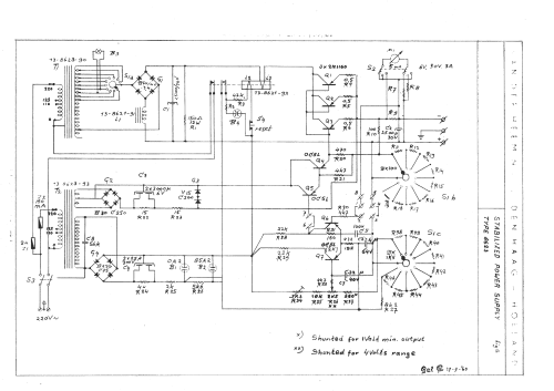 Transistorized Stabilized Power Supply 8623; Erres, Van der Heem (ID = 1366844) Power-S