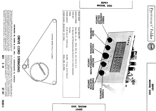 200 ; Espey Mfg. Co., Inc. (ID = 565097) Radio