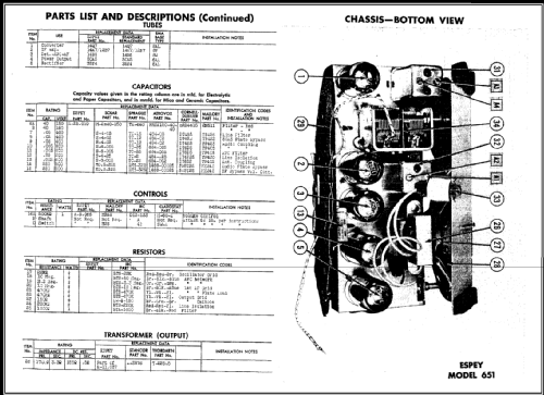 651 Ch= FJ-97; Espey Mfg. Co., Inc. (ID = 456539) Radio