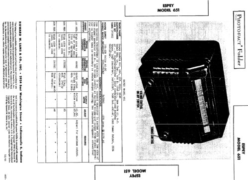 651 Ch= FJ-97; Espey Mfg. Co., Inc. (ID = 456540) Radio