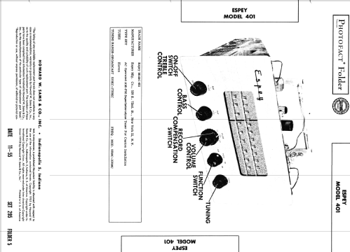 401 ; Espey Mfg. Co., Inc. (ID = 2657365) Radio