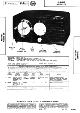 511 ; Esquire Radio Corp.; (ID = 3012737) Radio