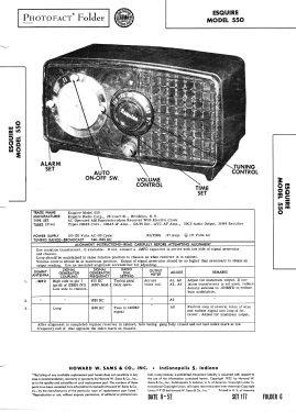 550 ; Esquire Radio Corp.; (ID = 3084392) Radio