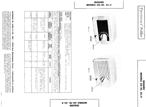 60-10 ; Esquire Radio Corp.; (ID = 627935) Radio