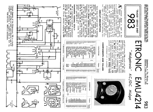 Midgetronic EMU 4214; Etronic Brand, Hale (ID = 2275719) Radio