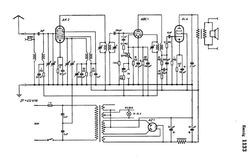 Wechselstrom-Empfänger 1133; Eumig, Elektrizitäts (ID = 8520) Radio