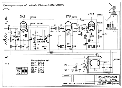 329W Type 1939; Eumig, Elektrizitäts (ID = 2262069) Radio