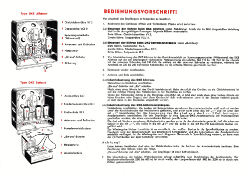 Deutscher Kleinempfänger Batt. DKE-38B DKE-1938B; Eumig, Elektrizitäts (ID = 1210743) Radio