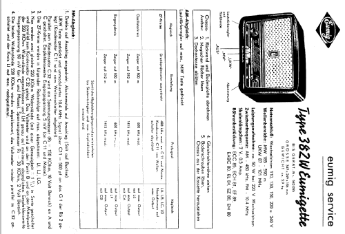 Eumigette 382W ; Eumig, Elektrizitäts (ID = 66606) Radio