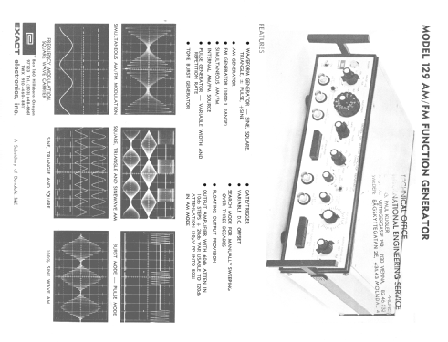 AM/FM Funktion-Generator 129; Exact Electronics (ID = 846928) Equipment