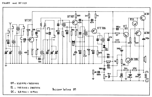 Radio Transistor RT 13/S; FAART F.A.A.R.T.; (ID = 2951111) Radio