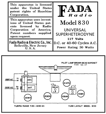 830A 'Fada-Scope' ; Fada Radio & (ID = 3083337) Radio