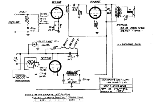 AP105 ; Fada Radio & (ID = 397232) Ampl/Mixer