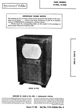 R-1025; Fada Radio & (ID = 2794459) Television