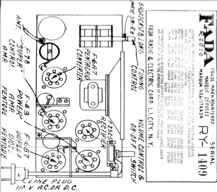 110 Super Fadalette Ch= RY; Fada Radio & (ID = 2109714) Radio