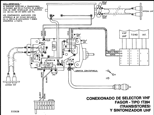 VHF Selector de Canales - Channel Selector / Tuner 1T204; Fagor Electrónica; (ID = 2225399) Converter