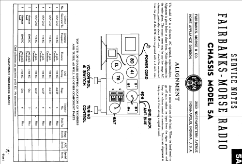 5A ; Fairbanks, Morse & (ID = 1113143) Radio