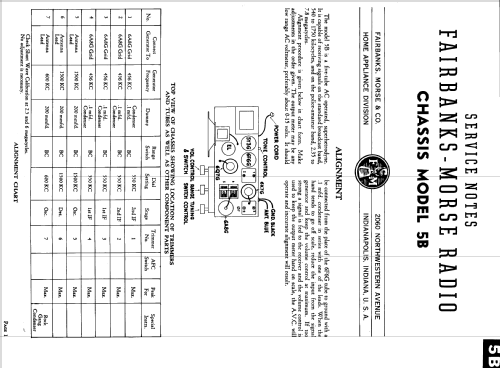 5BT2 Ch= 5B; Fairbanks, Morse & (ID = 1114349) Radio