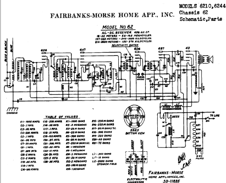 6210 Ch= 62; Fairbanks, Morse & (ID = 334207) Radio