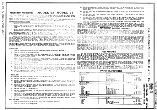 6317 Ch= 63; Fairbanks, Morse & (ID = 2180540) Radio