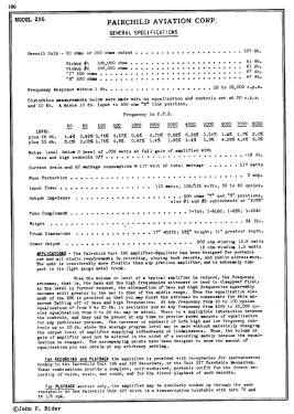 Amplifier-Equalizer 295; Fairchild Camera and (ID = 2754536) Ampl/Mixer