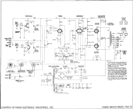 P.A. Amplifier FMA-35; Fanon-Masco Long (ID = 1807657) Ampl/Mixer