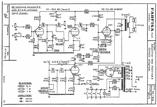 Amplifier 8 F/8; Farfisa, Fabbriche (ID = 2870785) Ampl/Mixer