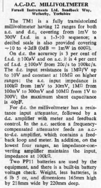 A.C.-D.C. Millivoltometer TM1; Farnell Instruments (ID = 3016059) Equipment